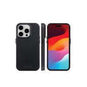 dbramante1928 Roskilde Full Grain Leather MagSafe Black Case For iPhone 15 Pro