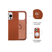 dbramante1928 Roskilde MagSafe Full Grain Leather Tan Case For iPhone 15 Plus