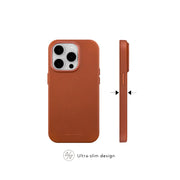 dbramante1928 Roskilde MagSafe Full-Grain Leather Tan Case For iPhone 15 Pro Max