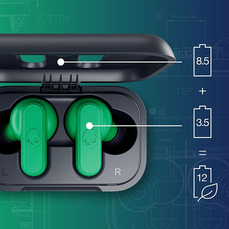 Skullcandy Dime 2 True Wireless In-Ear Earbuds Dark Blue/Green