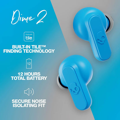Skullcandy Dime 2 True Wireless In-Ear Earbuds Light Grey/Blue