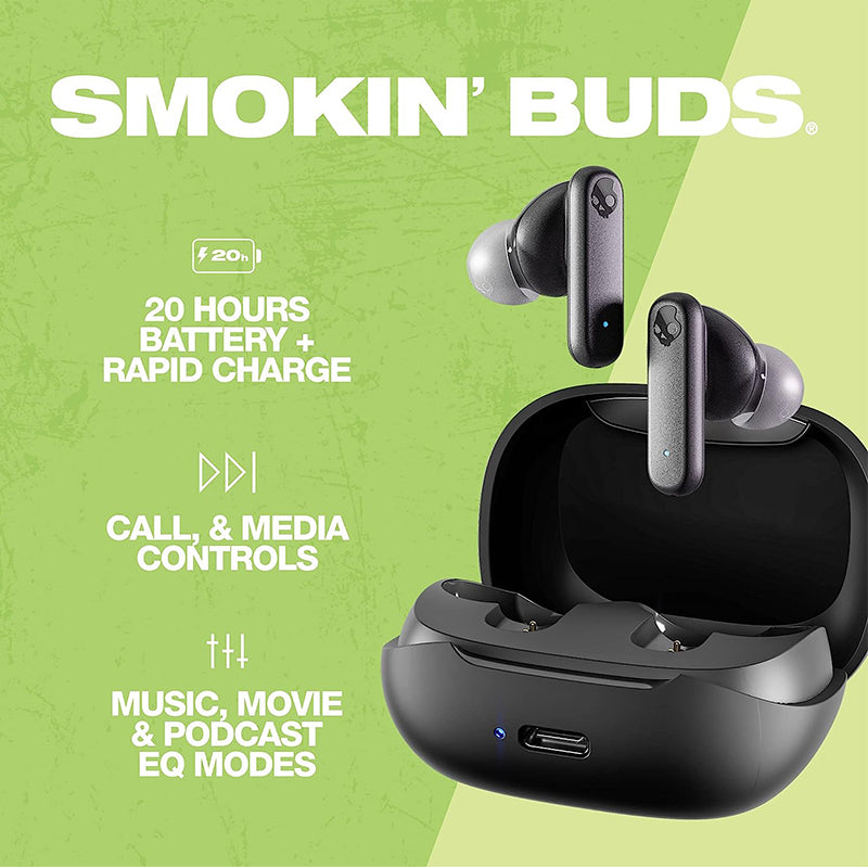 Skullcandy Smokin Buds True Wireless Earbuds Black