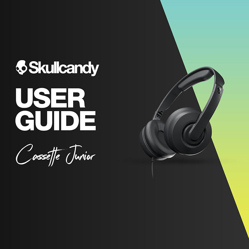 Skullcandy Cassette Junior Volume-Limited On-Ear Wired Headphones Black