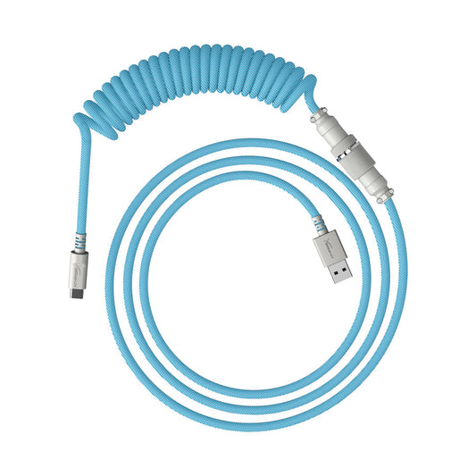 HyperX USB-C Coiled Cable 1.37m - Light Blue/White