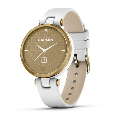 GARMIN Lily Classic Edition, EMEA, Light Gold Bezel with White Case and Italian Leather Band