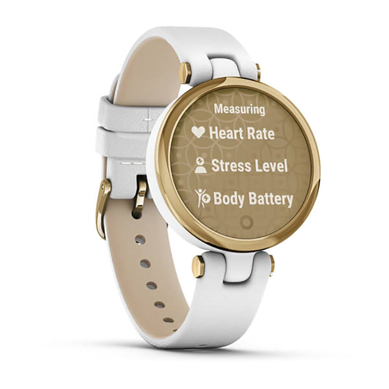 GARMIN Lily Classic Edition, EMEA, Light Gold Bezel with White Case and Italian Leather Band