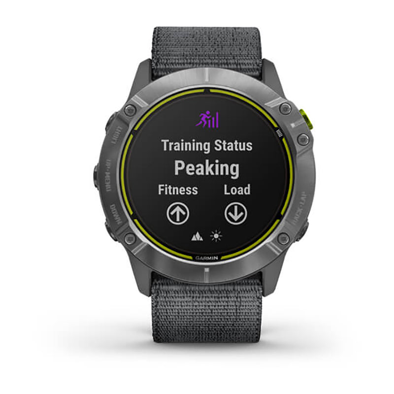 GARMIN Enduro Steel with Grey UltraFit Nylon Strap Watch