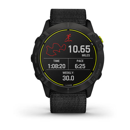 GARMIN Enduro Carbon Grey DLC Titanium with Black UltraFit Nylon Strap Watch