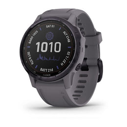 GARMIN Fenix 6S Pro Solar EMEA, Amethyst Steel with Shale Grey Band GPS Watch