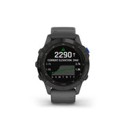 GARMIN Fenix 6 Solar WW, Silver with Black Band GPS Watch