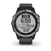 GARMIN Fenix 6 Solar WW, Silver with Black Band GPS Watch