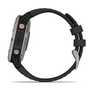 GARMIN Fenix 6 Solar WW, Silver with Black Band GPS Watch