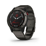 GARMIN Fenix 6 Pro Solar Edition EMEA, Titanium Carbon Grey DLC with Titanium DLC Band GPS Watch