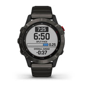 GARMIN Fenix 6 Pro Solar Edition EMEA, Titanium Carbon Grey DLC with Titanium DLC Band GPS Watch
