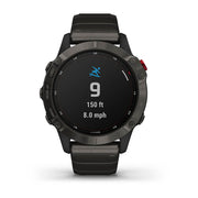 GARMIN Fenix 6 Pro Solar Edition EMEA, Titanium Carbon Grey DLC with Titanium DLC Band GPS Watch