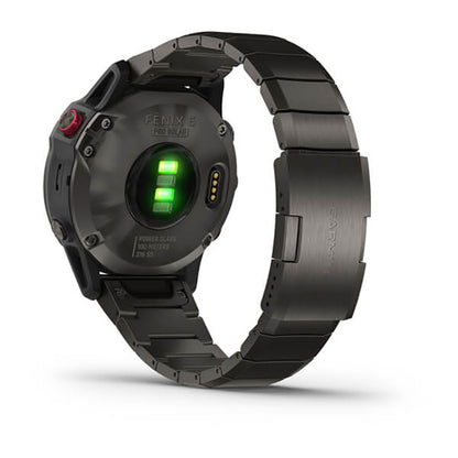 GARMIN Fenix 6 Pro Solar Edition EMEA, Titanium Carbon Grey DLC with Titanium DLC Band GPS Watch