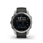 GARMIN Fenix® 7 Standard Edition, EMEA/AUS/AFR/S.AM, Silver with Graphite Band GPS Watch