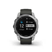 GARMIN Fenix® 7 Standard Edition, EMEA/AUS/AFR/S.AM, Silver with Graphite Band GPS Watch