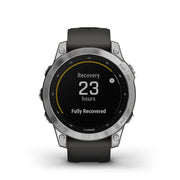 GARMIN Fenix® 7 Standard Edition, EMEA/AUS/AFR/S.AM, Silver with Graphite Band GPS Watch