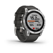 GARMIN Fenix® 7 Standard Edition, EMEA/AUS/AFR/S.AM, Silver with Graphite Band GPS Watch