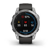 GARMIN Fenix® 7 Standard Edition, EMEA/AUS/AFR/S.AM, Silver with Graphite Band GPS Watch