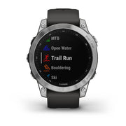 GARMIN Fenix® 7 Standard Edition, EMEA/AUS/AFR/S.AM, Silver with Graphite Band GPS Watch