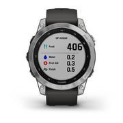 GARMIN Fenix® 7 Standard Edition, EMEA/AUS/AFR/S.AM, Silver with Graphite Band GPS Watch