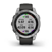 GARMIN Fenix® 7 Standard Edition, EMEA/AUS/AFR/S.AM, Silver with Graphite Band GPS Watch