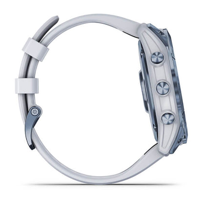 GARMIN Fenix® 7X Sapphire Solar Edition, EMEA, Mineral Blue DLC Titanium with Whitestone Band Watch