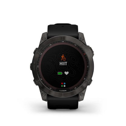 GARMIN Fenix® 7X Sapphire Solar Edition, EMEA, Black DLC Titanium with Black Band GPS Watch