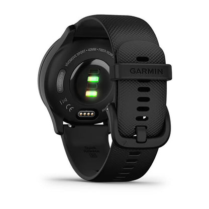 GARMIN Vivomove® Sport, WW, Black Case and Silicone Band with Slate Accents Watch