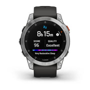 GARMIN epix™ (Gen 2) EMEA/AUS/NZ/AFR/SAM, Slate Steel with Silicone Band Watch