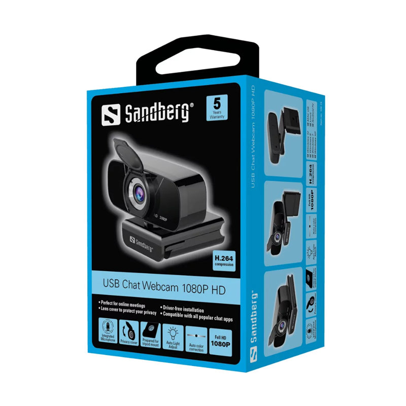 Sandberg USB Chat Webcam 1080P HD