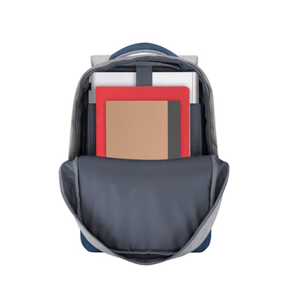 RivaCase 7562 Grey/Dark Blue Anti-Theft Laptop Backpack 15.6"