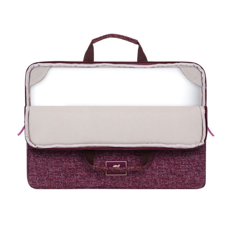 RivaCase 7913 Burgundy Red Laptop Sleeve 13.3" with Handles