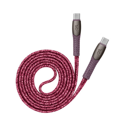 RivaCase Type-C / Type-C Nylon Braided Cable 1.2m Red