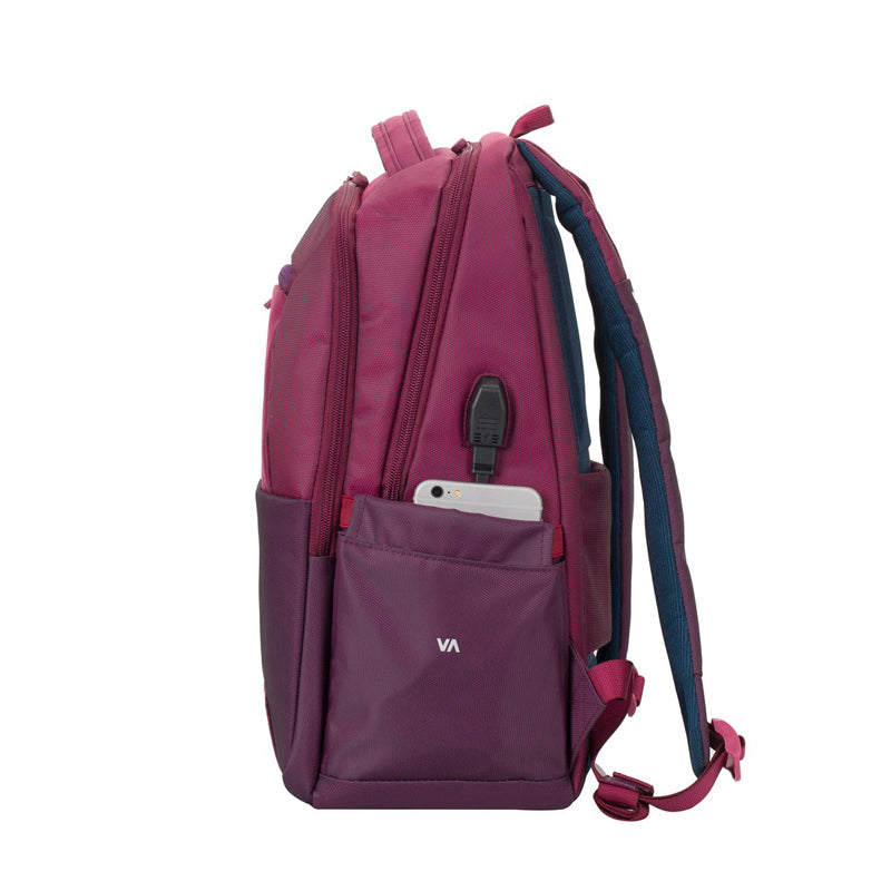 RivaCase 7767 Claret Violet/Purple Laptop Backpack 15.6"
