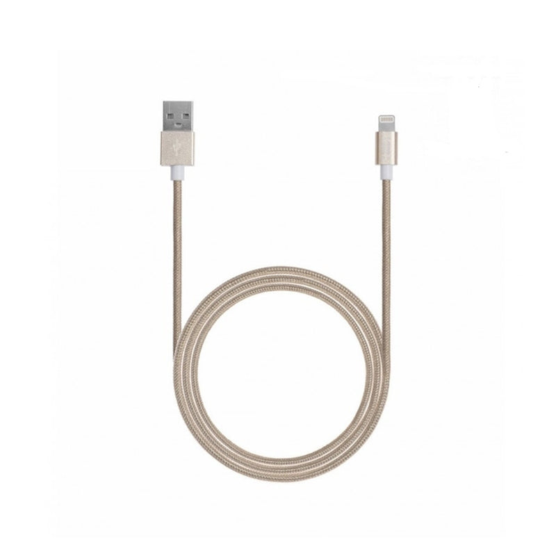 Aiino Apple Woven Lightning Cable Metal 1.2 m -Gold