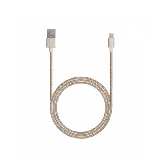 Aiino Apple Woven Lightning Cable Metal 1.2 m -Gold