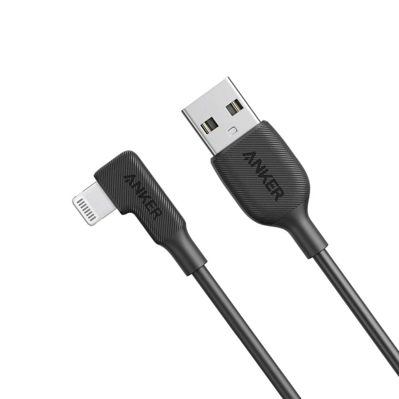 Anker A to Right Angle Lighting Cable 3FT Black