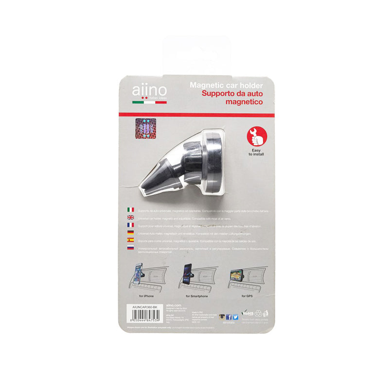 Aiino Universal Magnetic Car Holder for Smartphones and GPS- Black