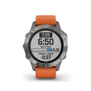 GARMIN Fenix 6 Sapphire Titanium with Ember Orange Band