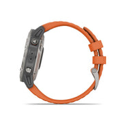 GARMIN Fenix 6 Sapphire Titanium with Ember Orange Band