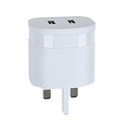 RivaCase RivaPower Wall Charger UK Plug White 3.4A/ 2USB