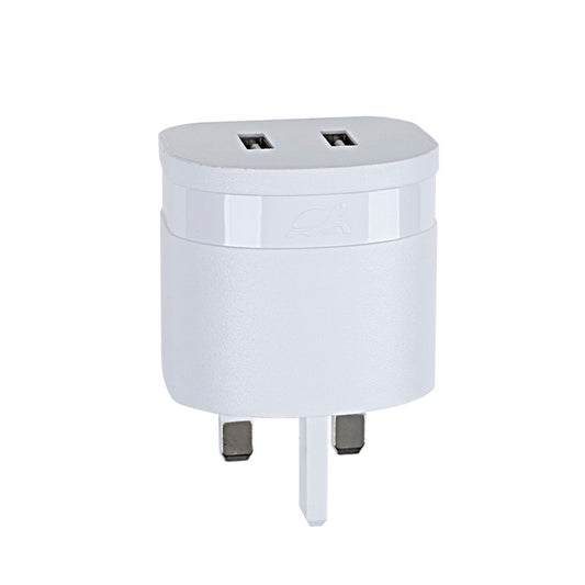 RivaCase RivaPower Wall Charger UK Plug White 3.4A/ 2USB, with Micro USB Cable