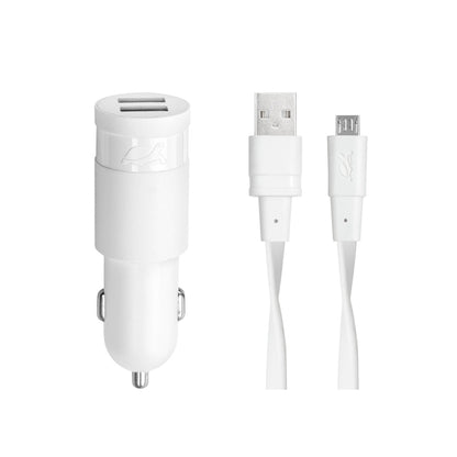 RivaCase RivaPower VA4222 WD1 Car Charger White 2,4A/2USB With Micro USB Cable