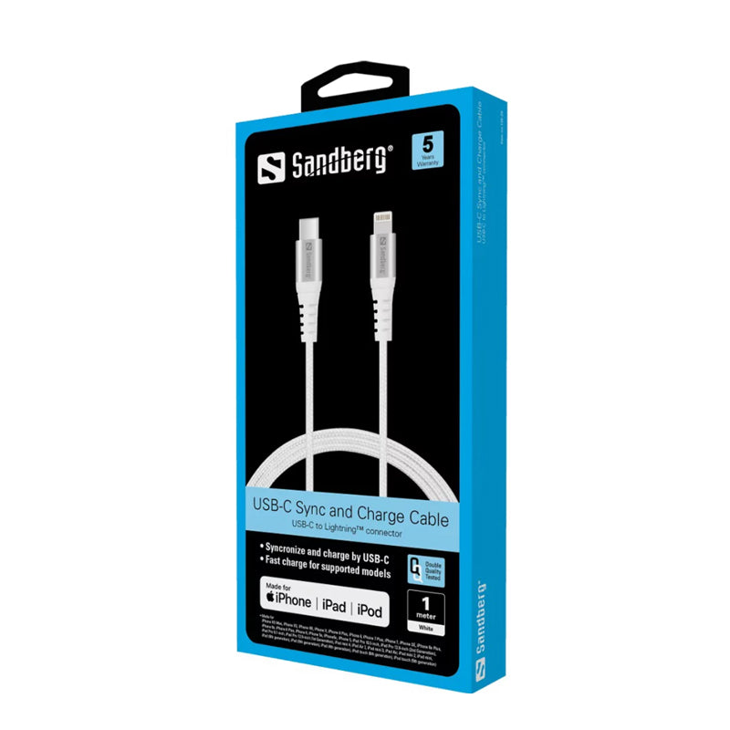 Sandberg USB-C PD to Lightning MFI 1m