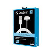 Sandberg USB 30pin Sync/Charge 1m White
