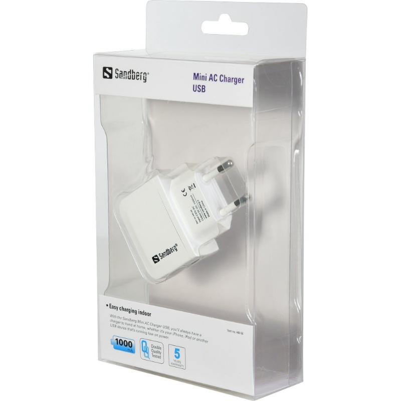 Sandberg Mini AC charger USB 1A EU 440-56