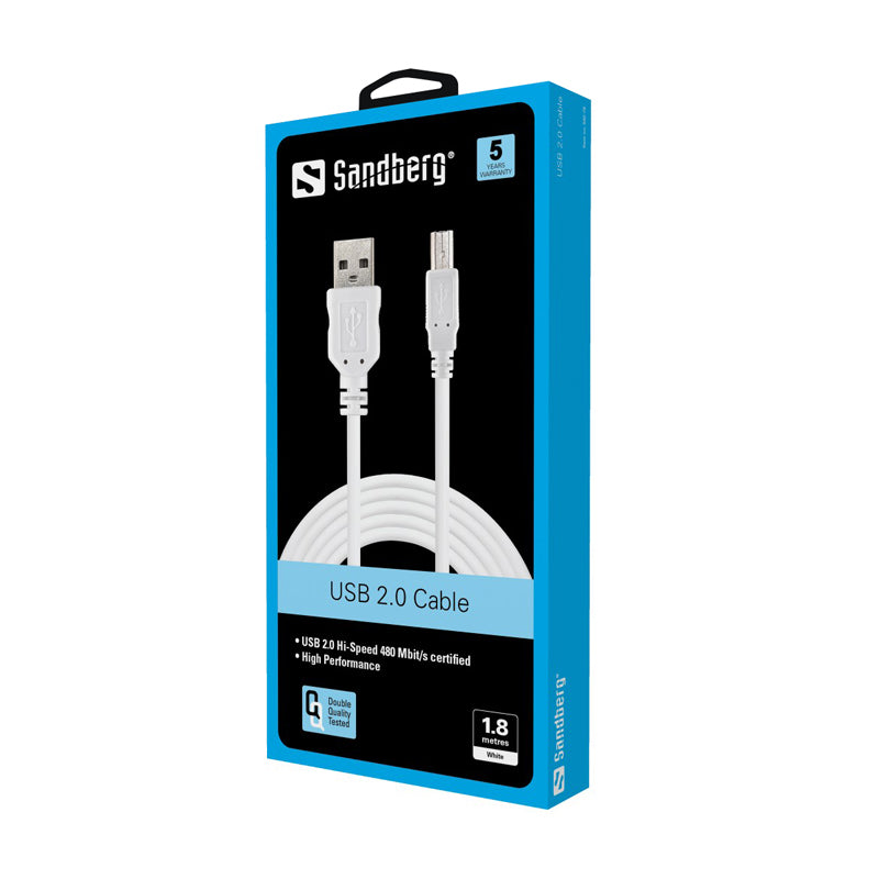 Sandberg USB 2.0 A-B Male 1.8m